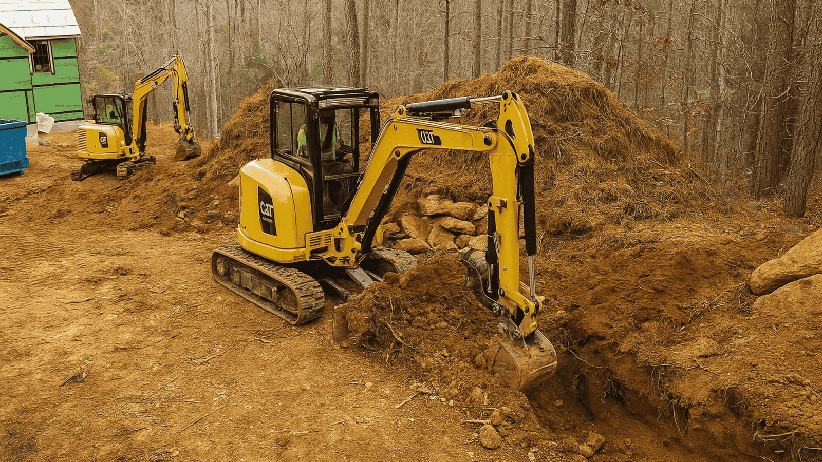 JKT Outdoor Services Ltd. team working on Excavation project in Parkland, Alberta